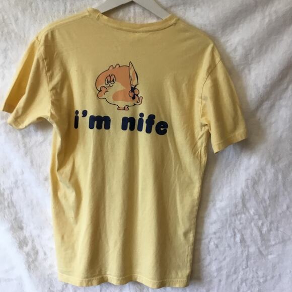 Next Level Apparel "I'm Nice" Yellow T-Shirt - Picture 9 of 10